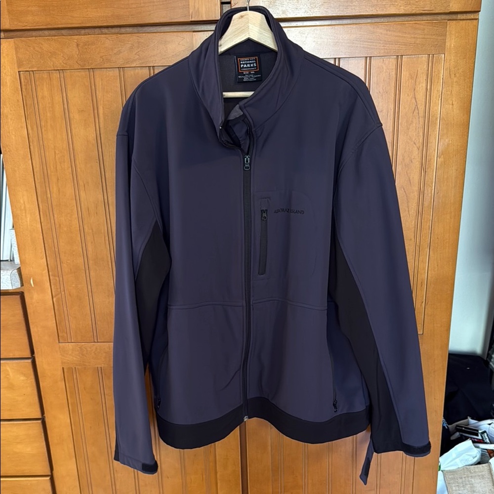 National Parks Golden Gate Alcatraz Island Dark Blue with Black sleeve Jacket